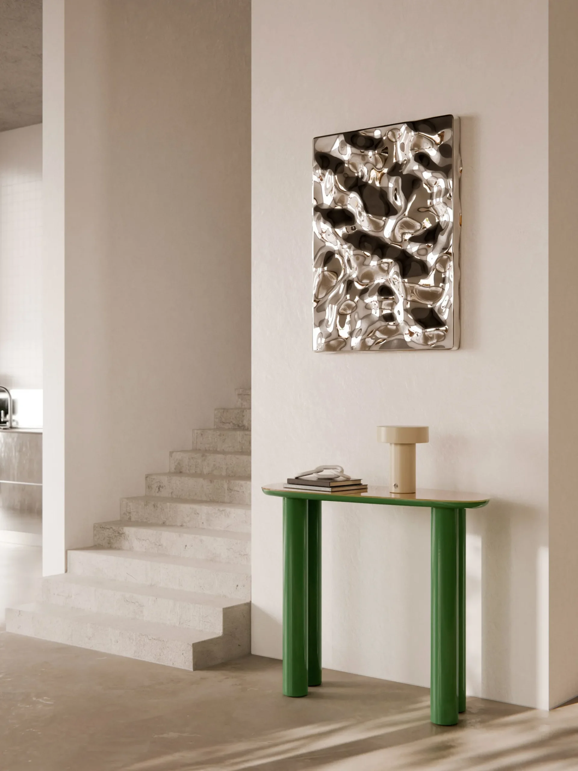 Tavolino con piano in vetro Beni