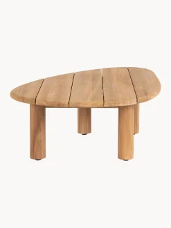 Tavolino da caffè da giardino in legno di teak a forma organica Titus