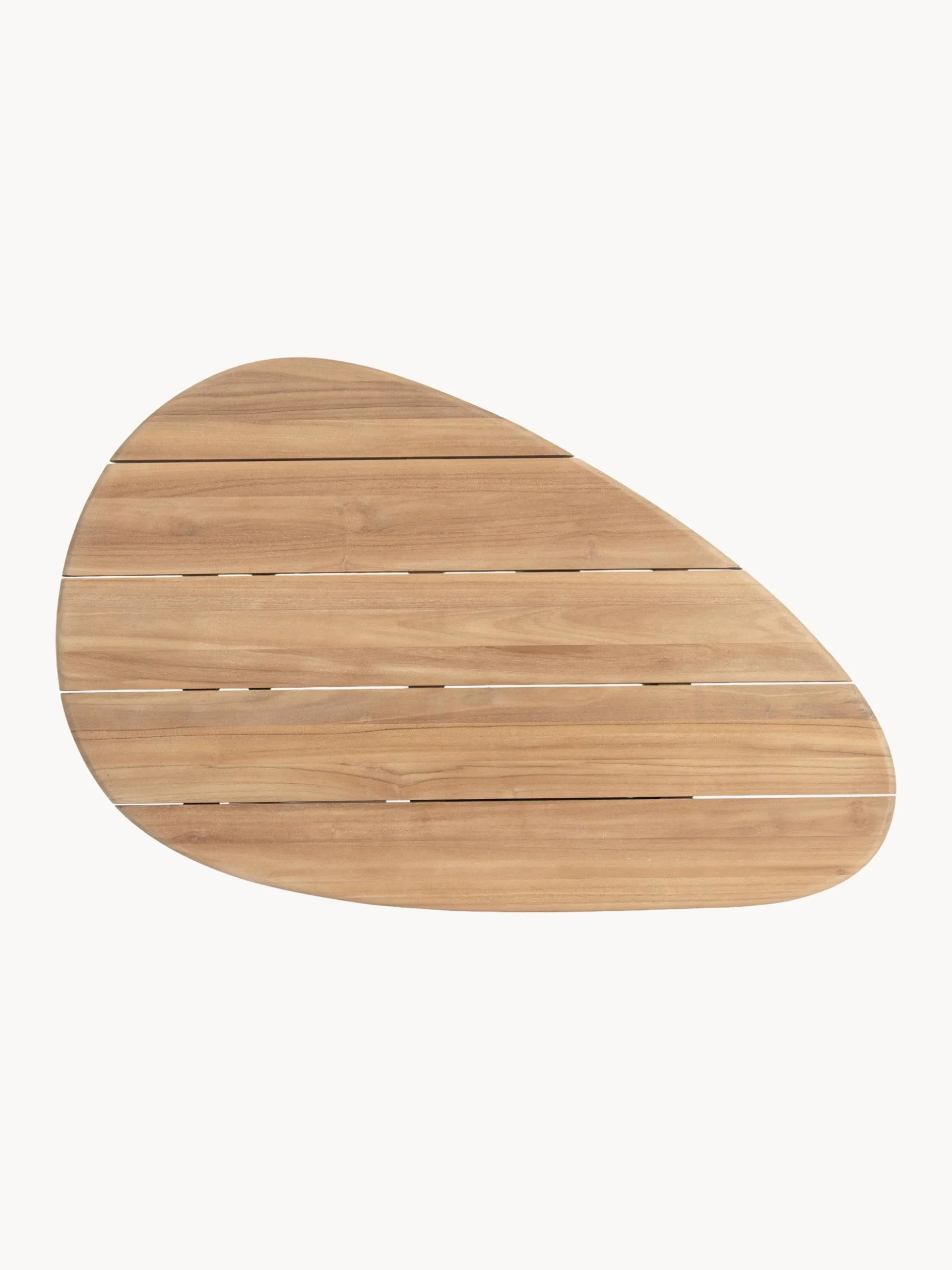 Tavolino da caffè da giardino in legno di teak a forma organica Titus