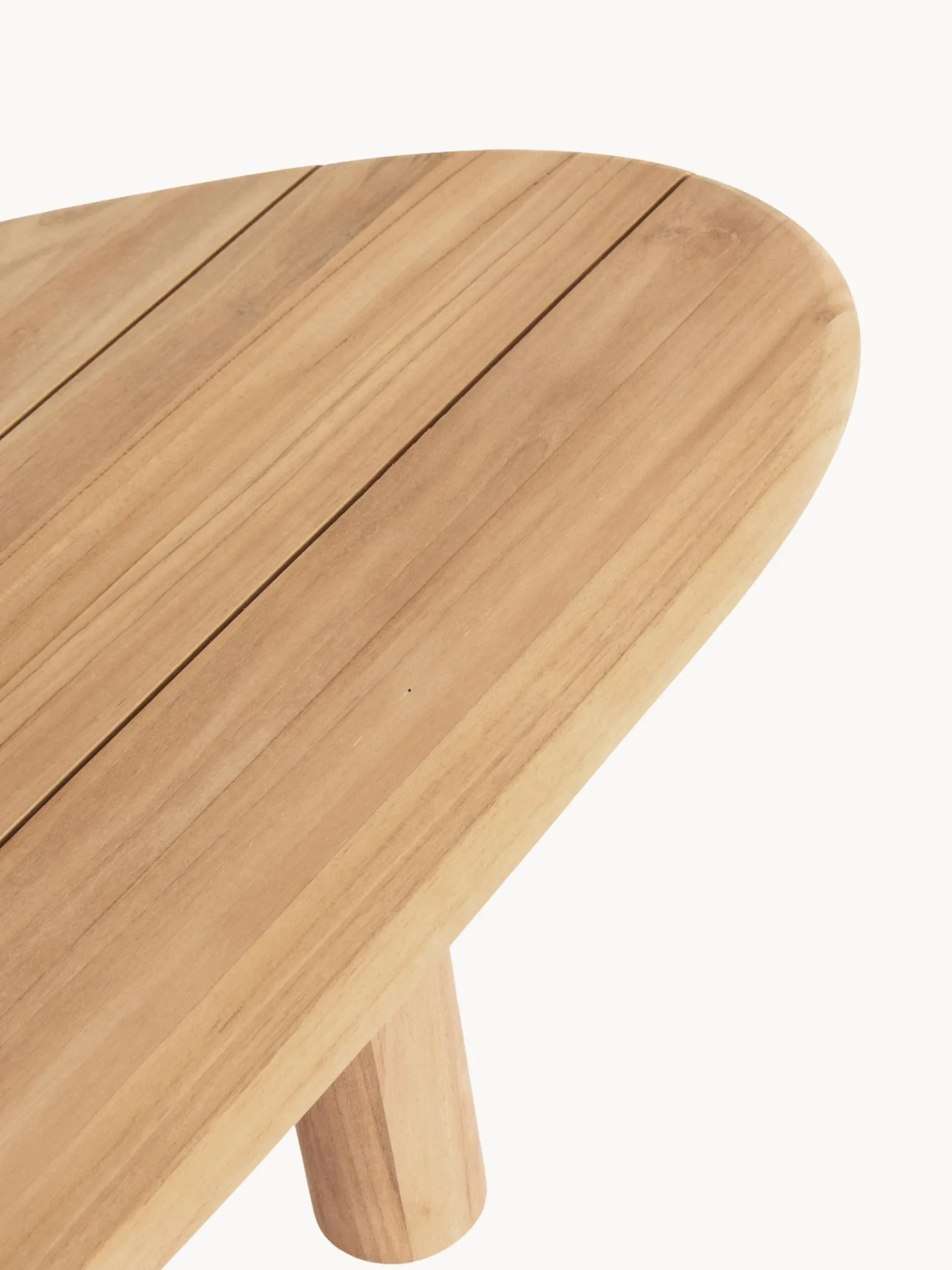 Tavolino da caffè da giardino in legno di teak a forma organica Titus