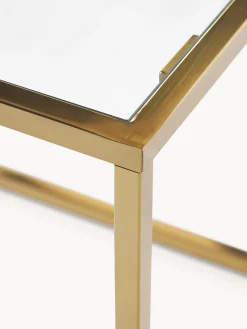 Tavolino da salotto con piano in vetro Maya