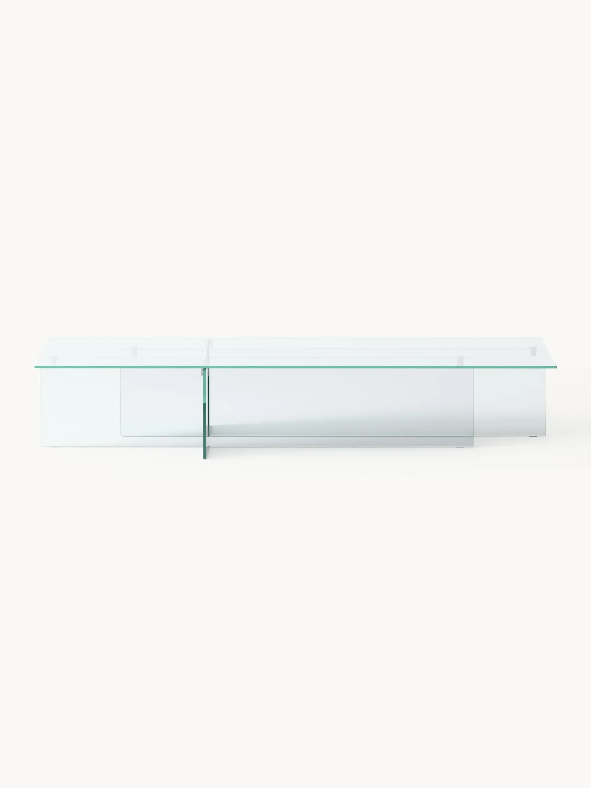 Tavolino da salotto grande in vetro Anouk, larg. 160 cm