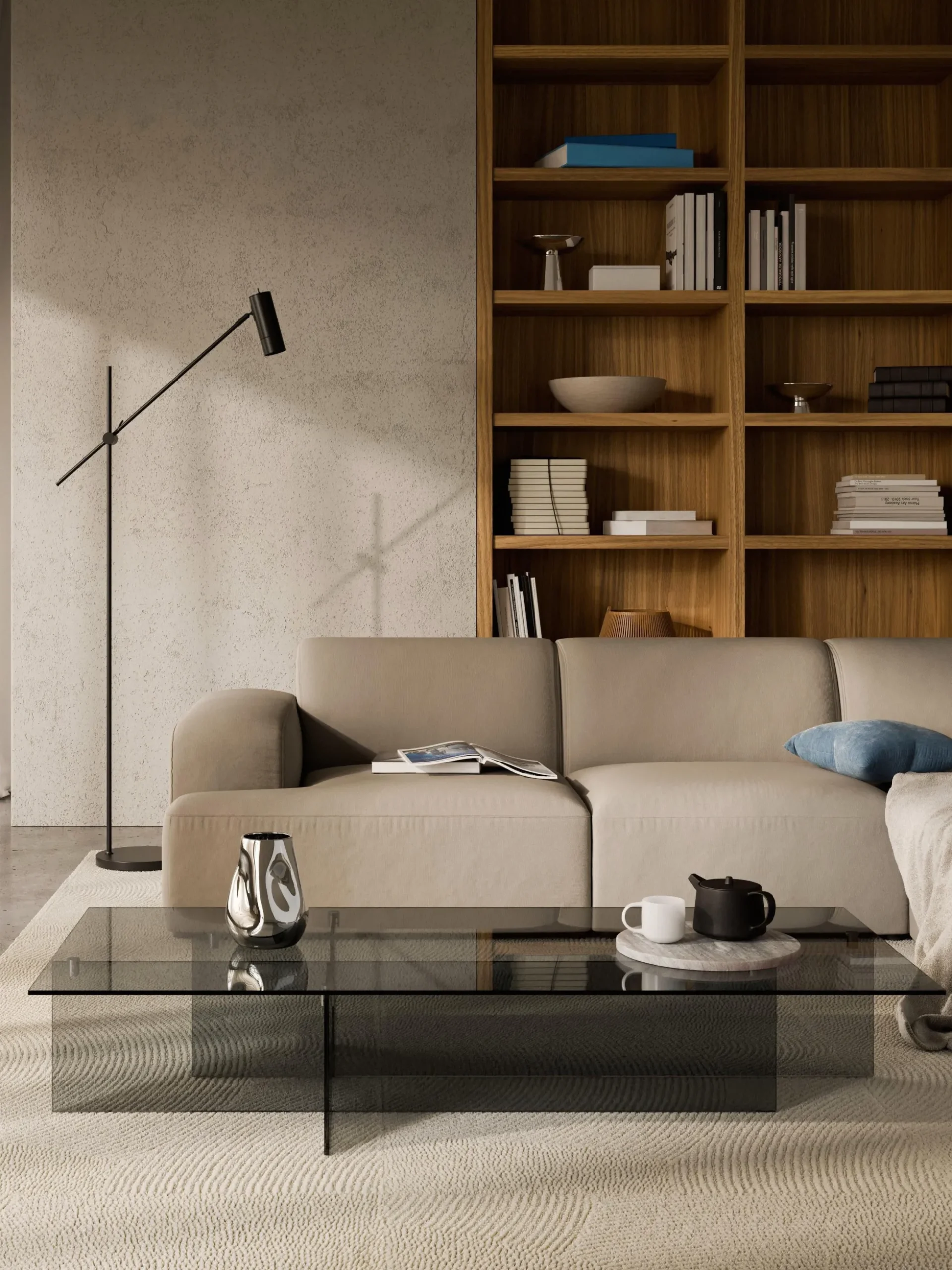 Tavolino da salotto grande in vetro Anouk, larg. 160 cm