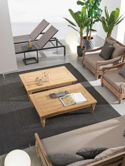 Tavolino da salotto in legno di teak Bali