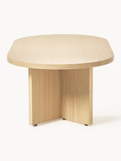 Tavolino da salotto ovale in legno Toni