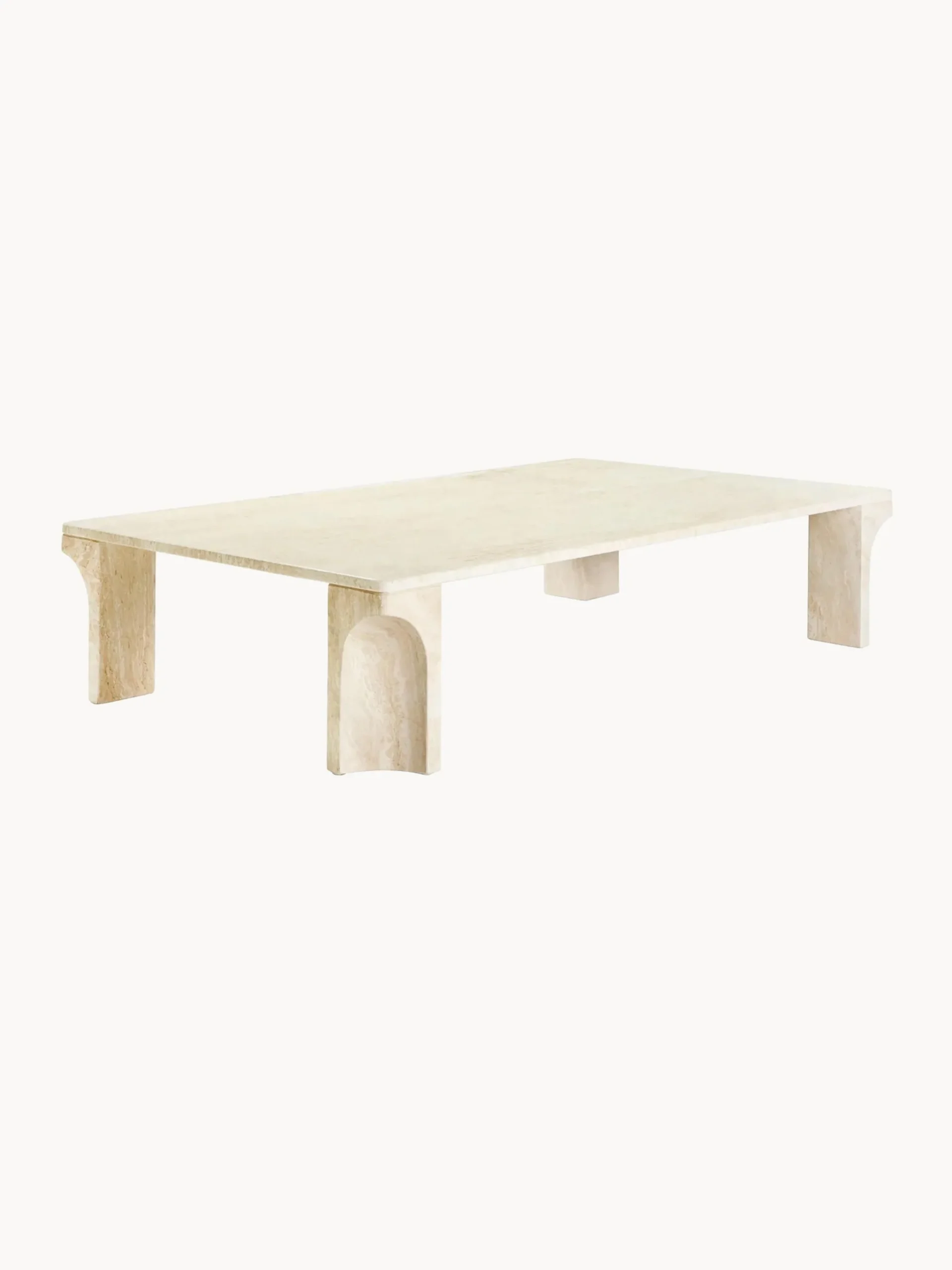 Tavolino in travertino Doric larg. 140 cm