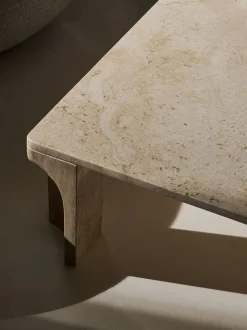 Tavolino in travertino Doric larg. 140 cm