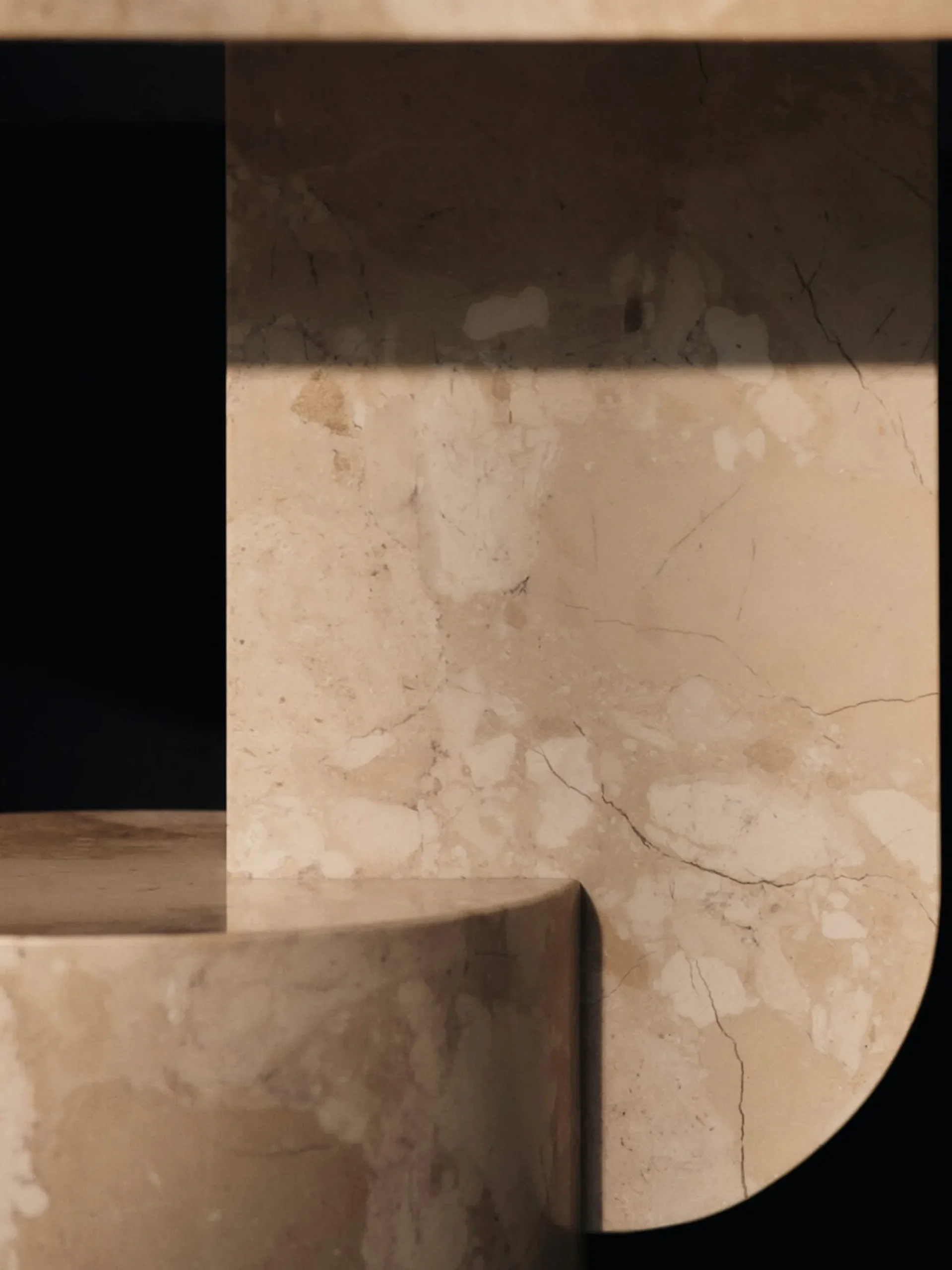 Tavolino ovale in marmo Insert