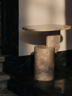 Tavolino ovale in marmo Insert