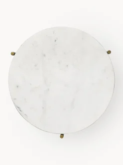 Tavolino rotondo con piano in marmo Ella