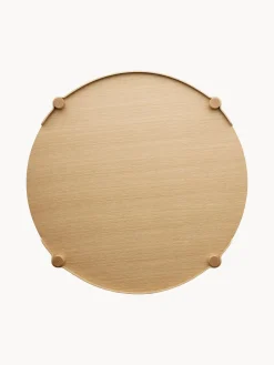 Tavolino rotondo da salotto in legno di quercia Woody