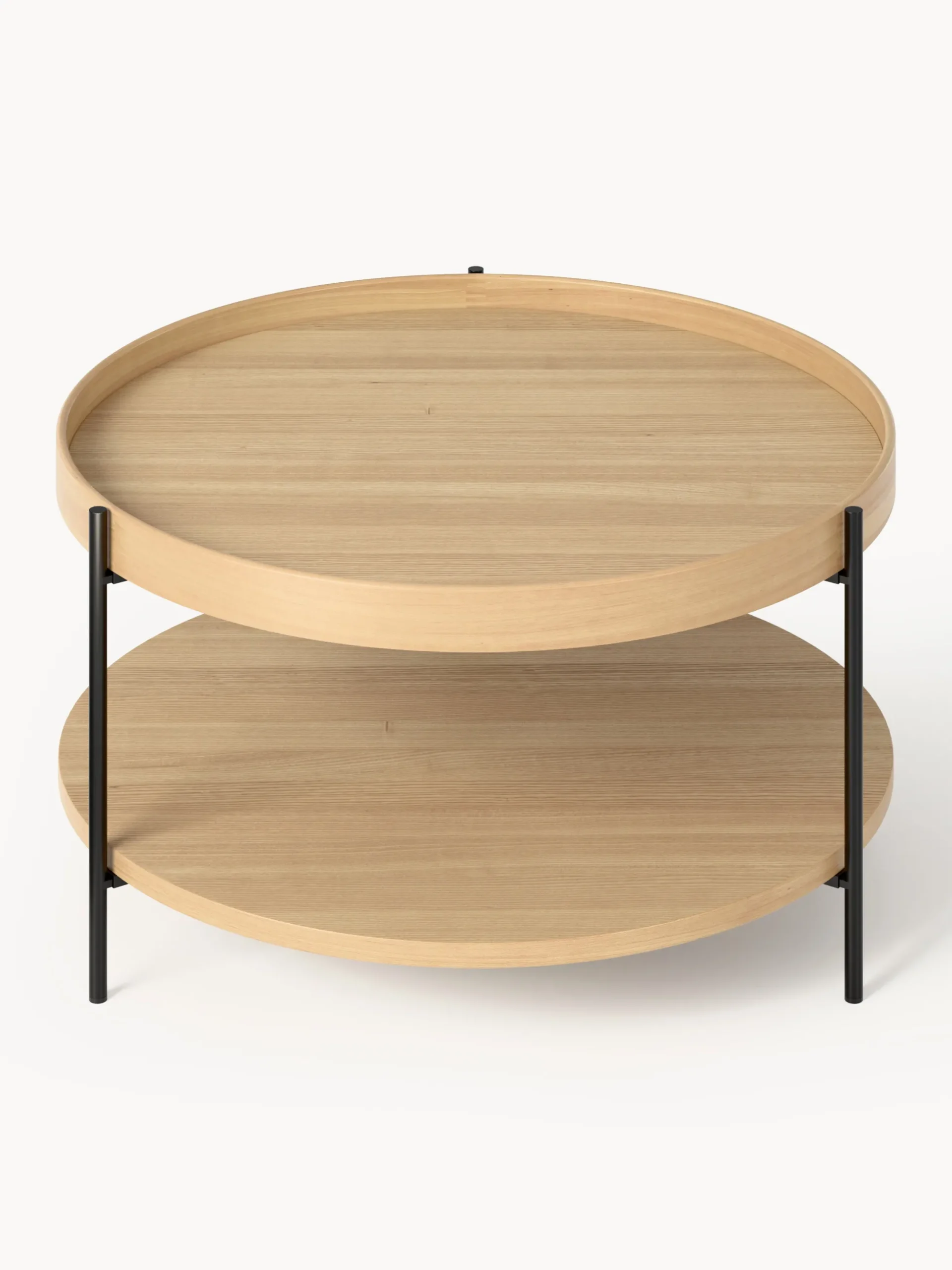Tavolino rotondo da salotto in legno Renee