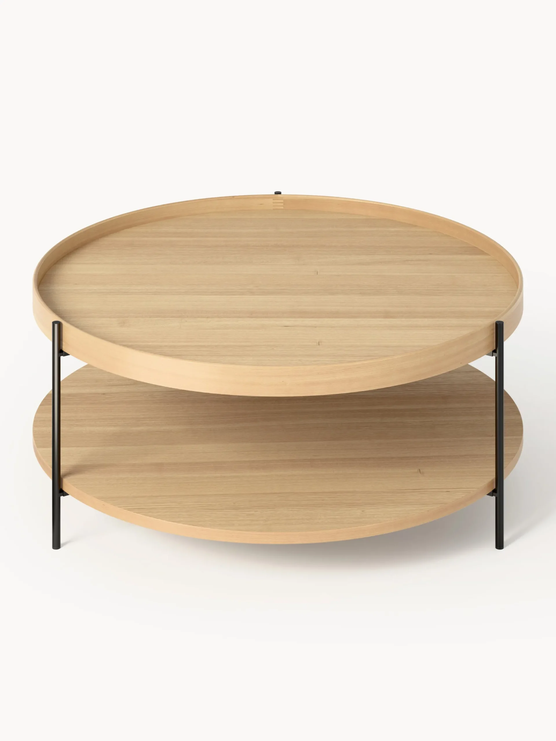 Tavolino rotondo da salotto in legno Renee