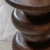 Tavolino rotondo in legno di mango Sculpt