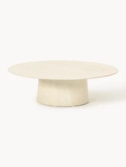 Tavolino rotondo XL effetto travertino Jael
