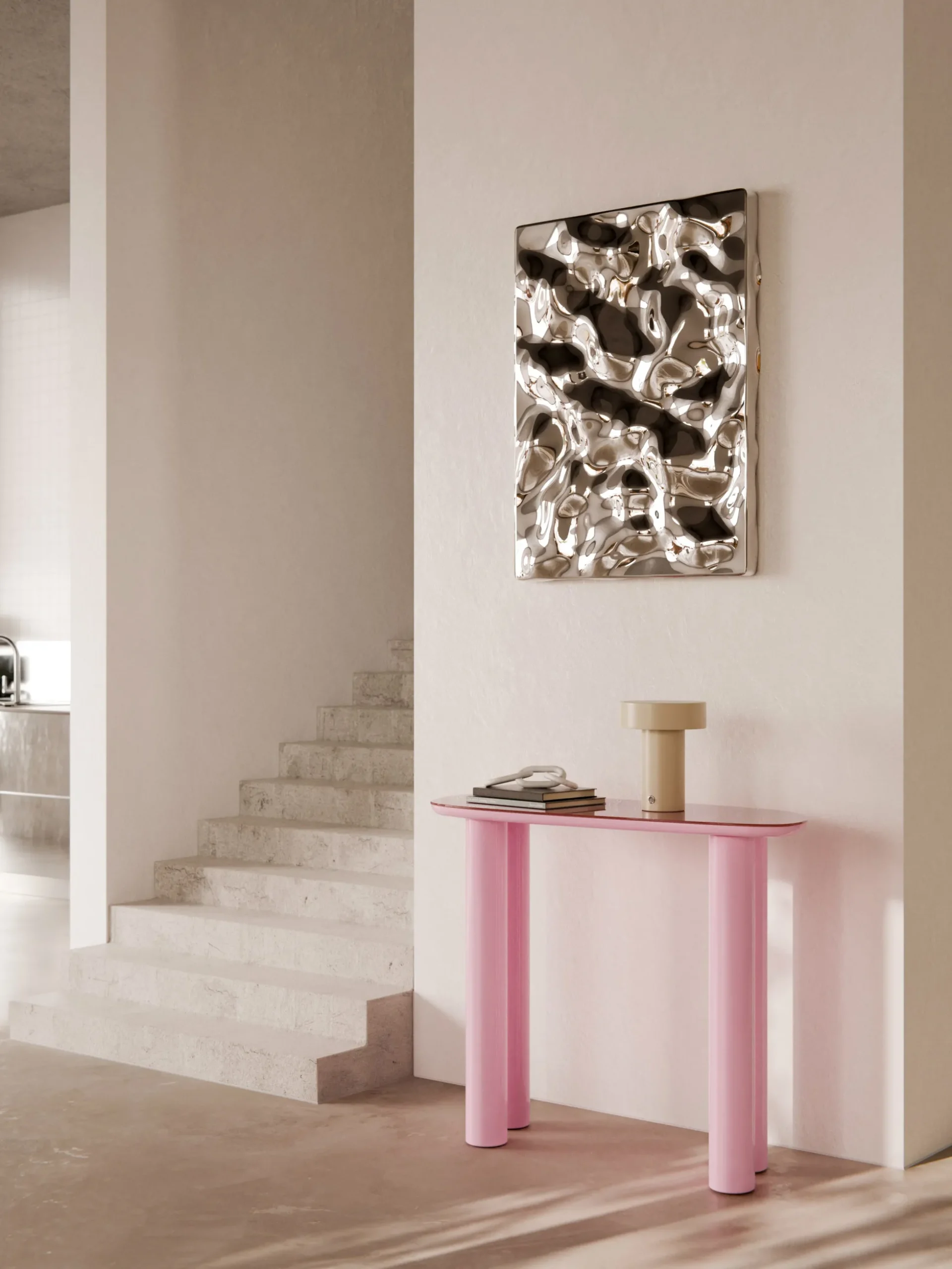 Tavolino con piano in vetro Beni