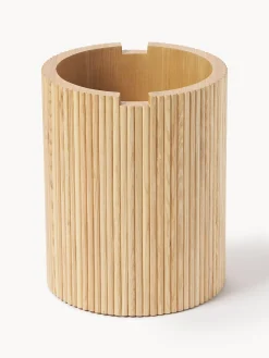 Tavolino contenitore rotondo in legno Nele