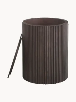Tavolino contenitore rotondo in legno Nele