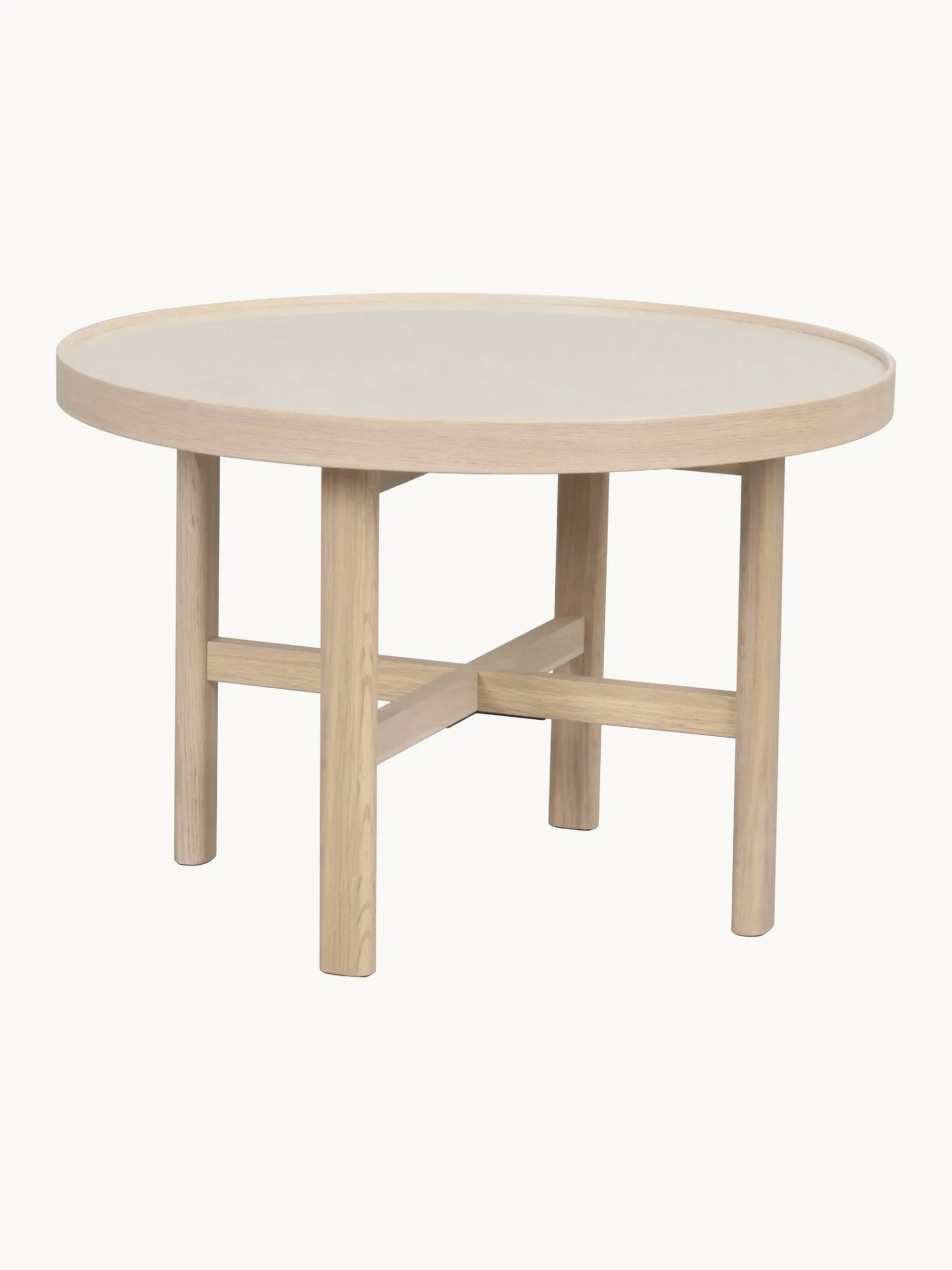 Tavolino da caffè rotondo in legno di quercia Marsden, Ø 60 cm