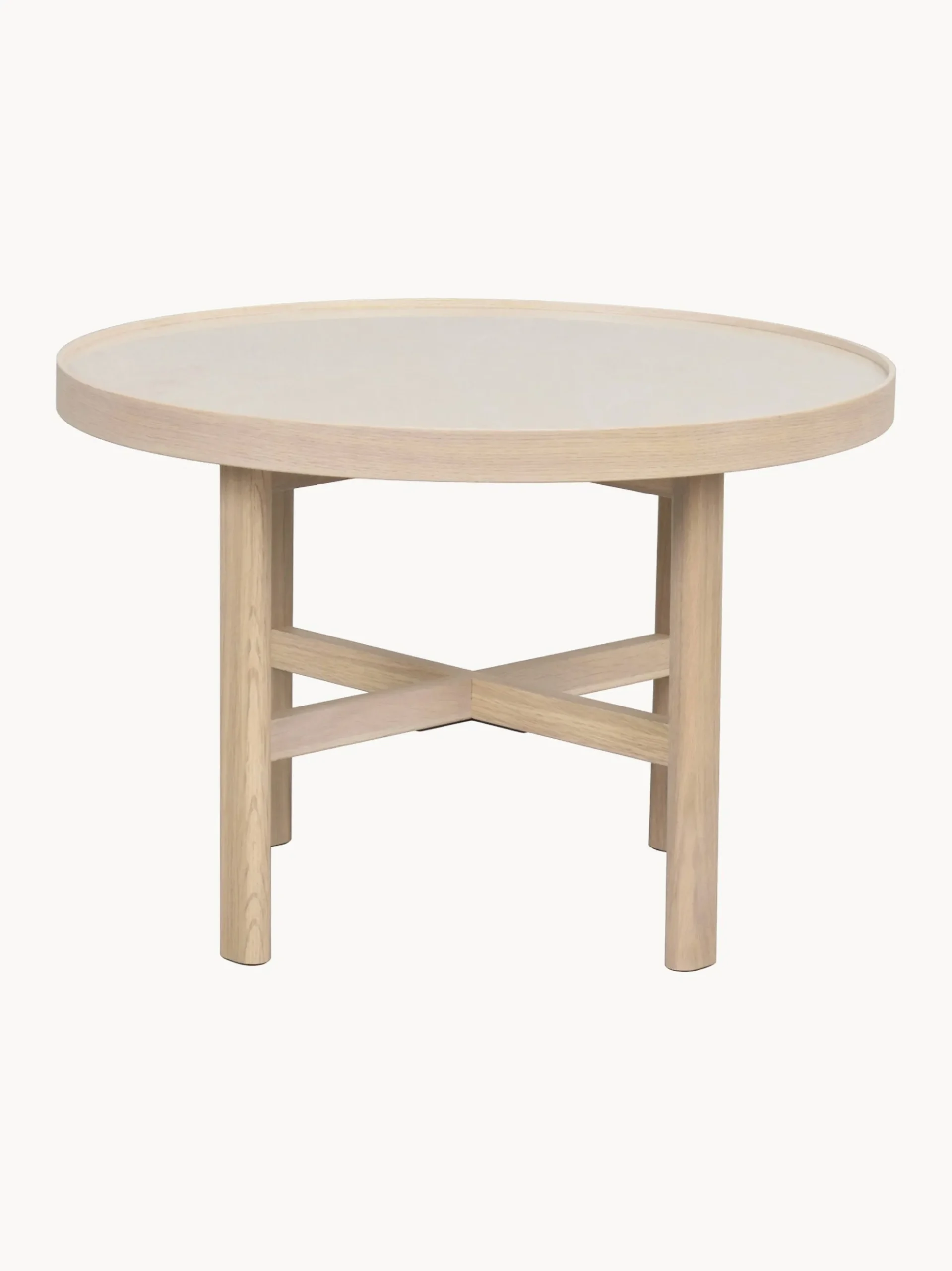 Tavolino da caffè rotondo in legno di quercia Marsden, Ø 60 cm