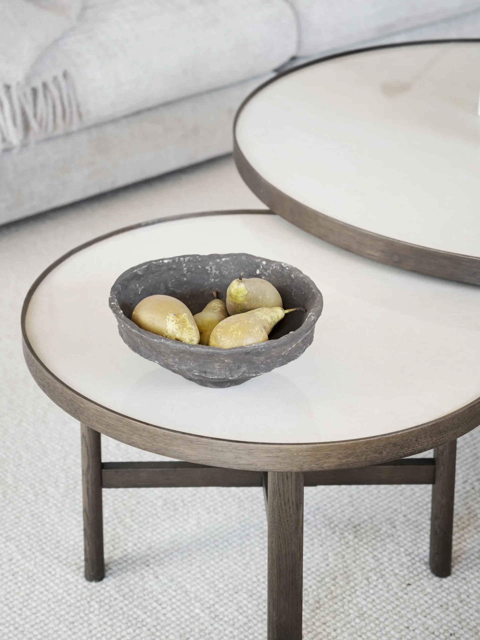 Tavolino da caffè rotondo in legno di quercia Marsden, Ø 60 cm