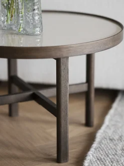 Tavolino da caffè rotondo in legno di quercia Marsden, Ø 60 cm