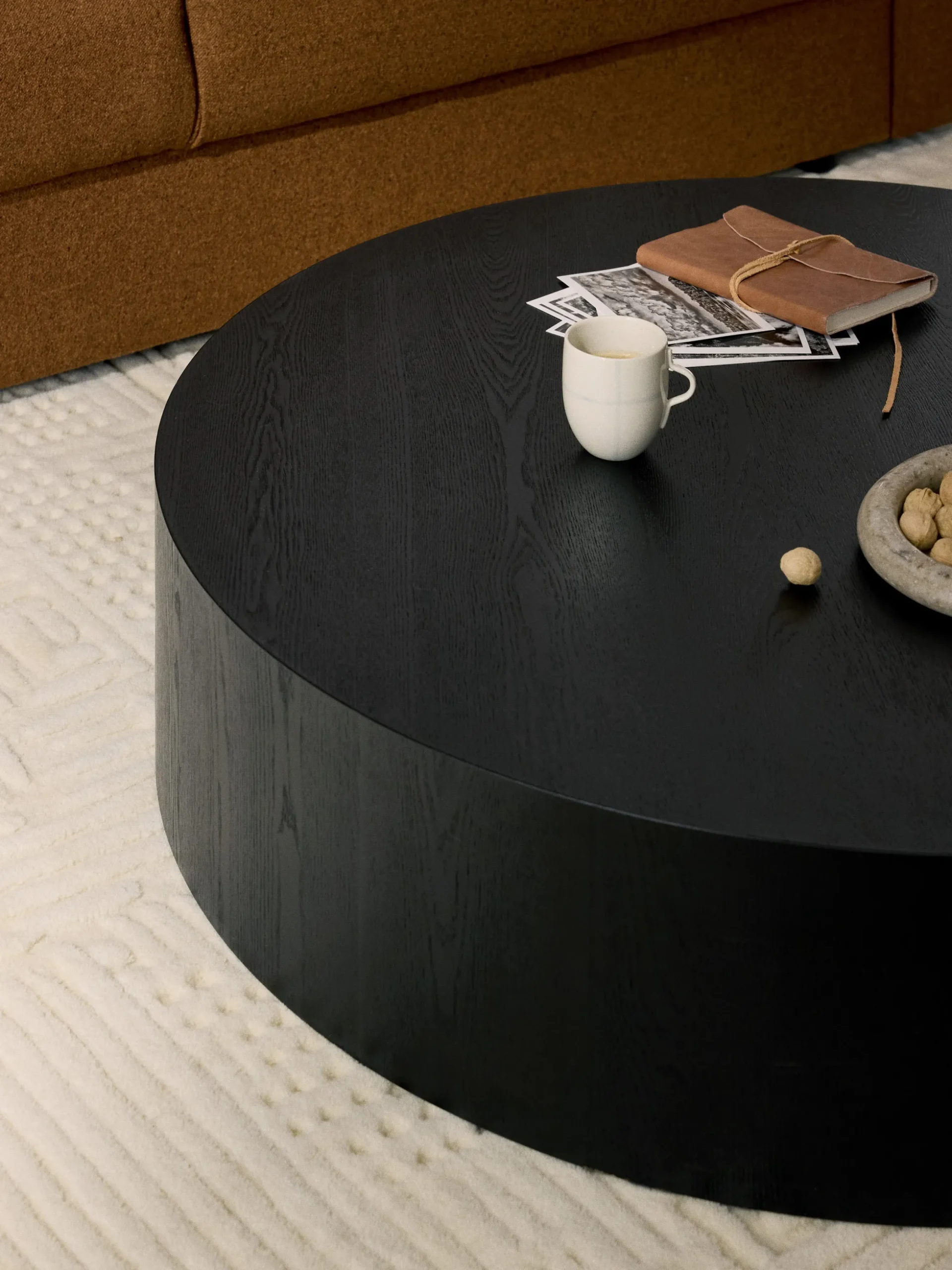 Tavolino da caffè rotondo in legno XL Dan