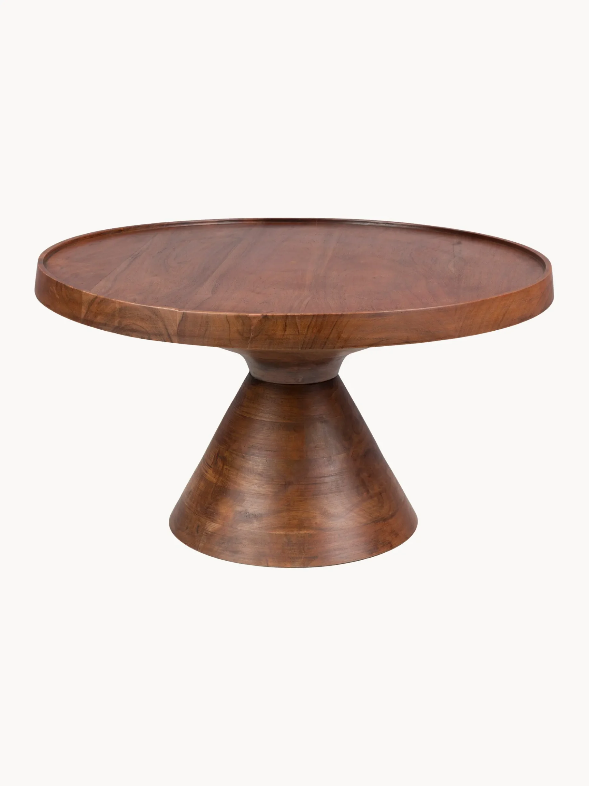 Tavolino da salotto rotondo in legno di acacia Floss