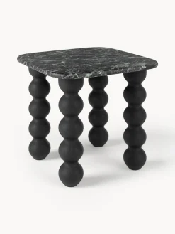 Tavolino in marmo con gambe in legno di quercia Lyndi