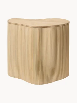 Tavolino in rattan fatto a mano con contenitore Isola
