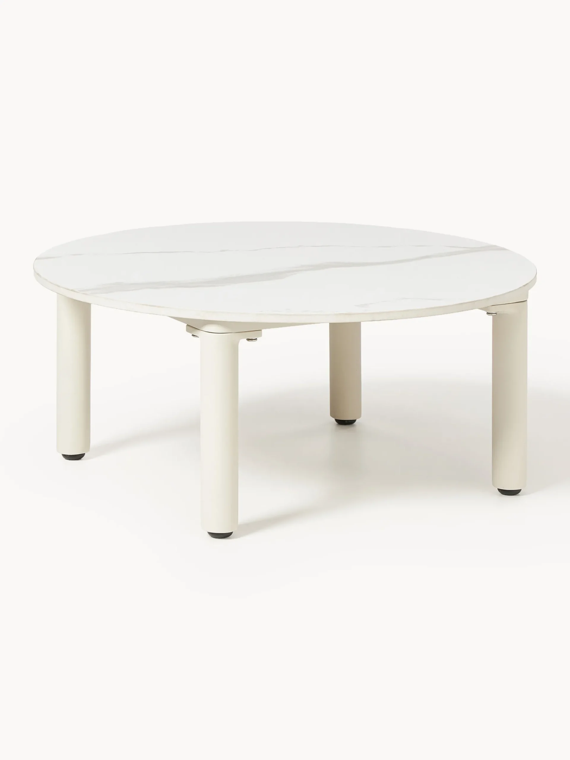 Tavolino rotondo da giardino effetto marmo Sienna Ø 60 cm
