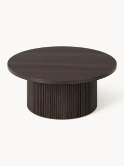 Tavolino rotondo da salotto in legno Nele