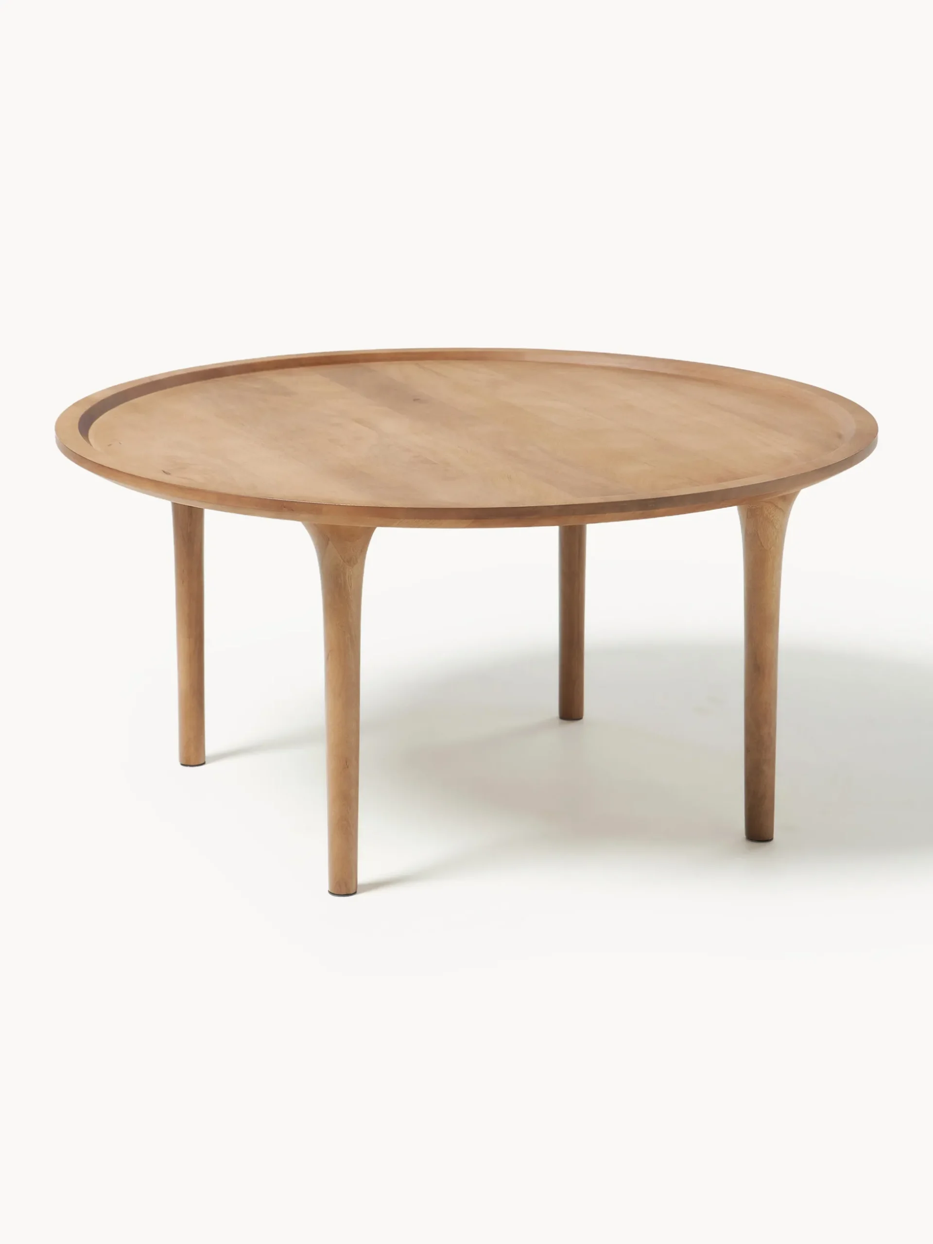 Tavolino rotondo in legno di mango Jeani