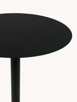 Tavolino rotondo in metallo nero Snow