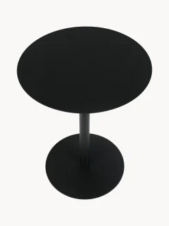 Tavolino rotondo in metallo nero Snow