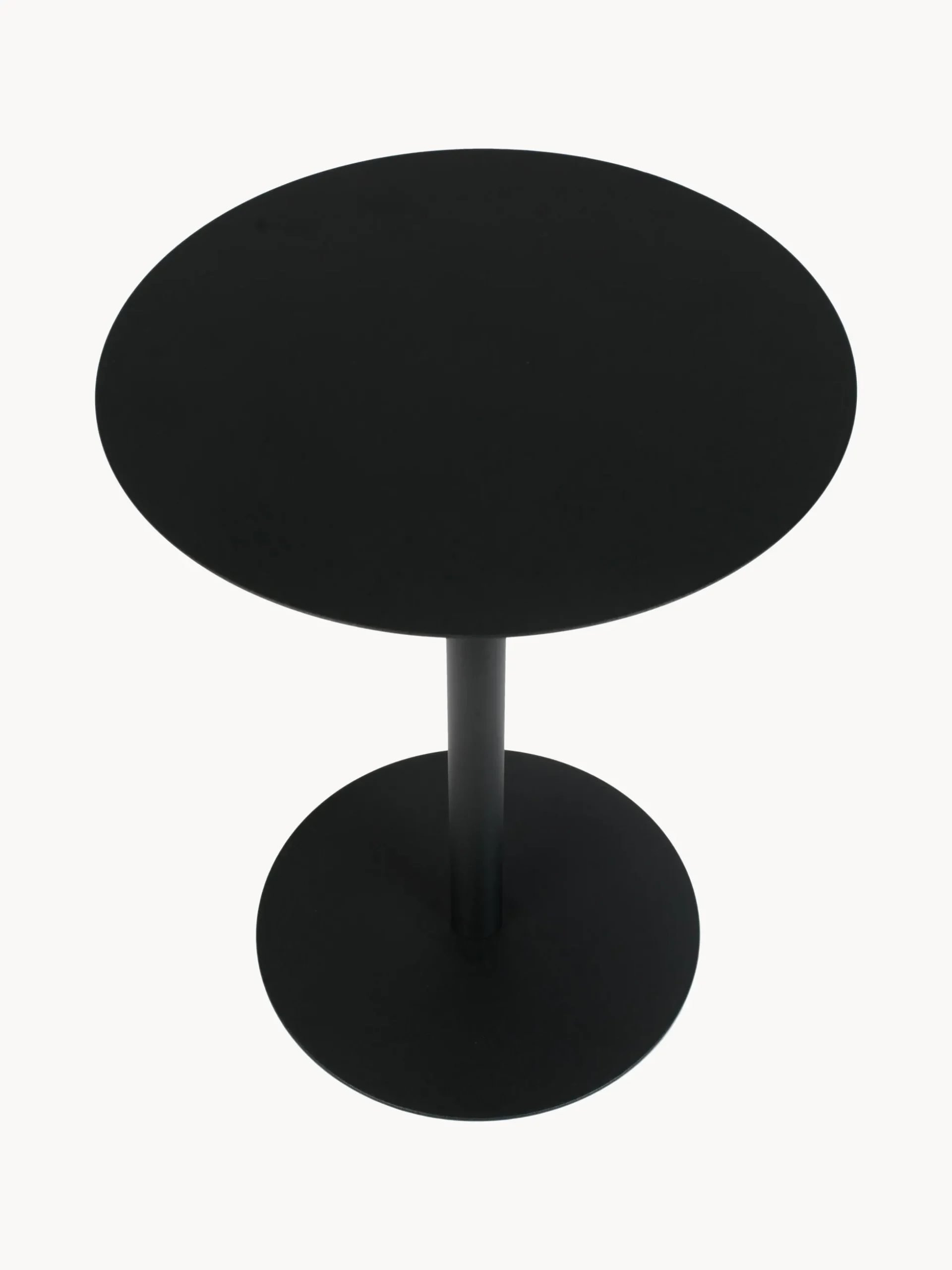 Tavolino rotondo in metallo nero Snow
