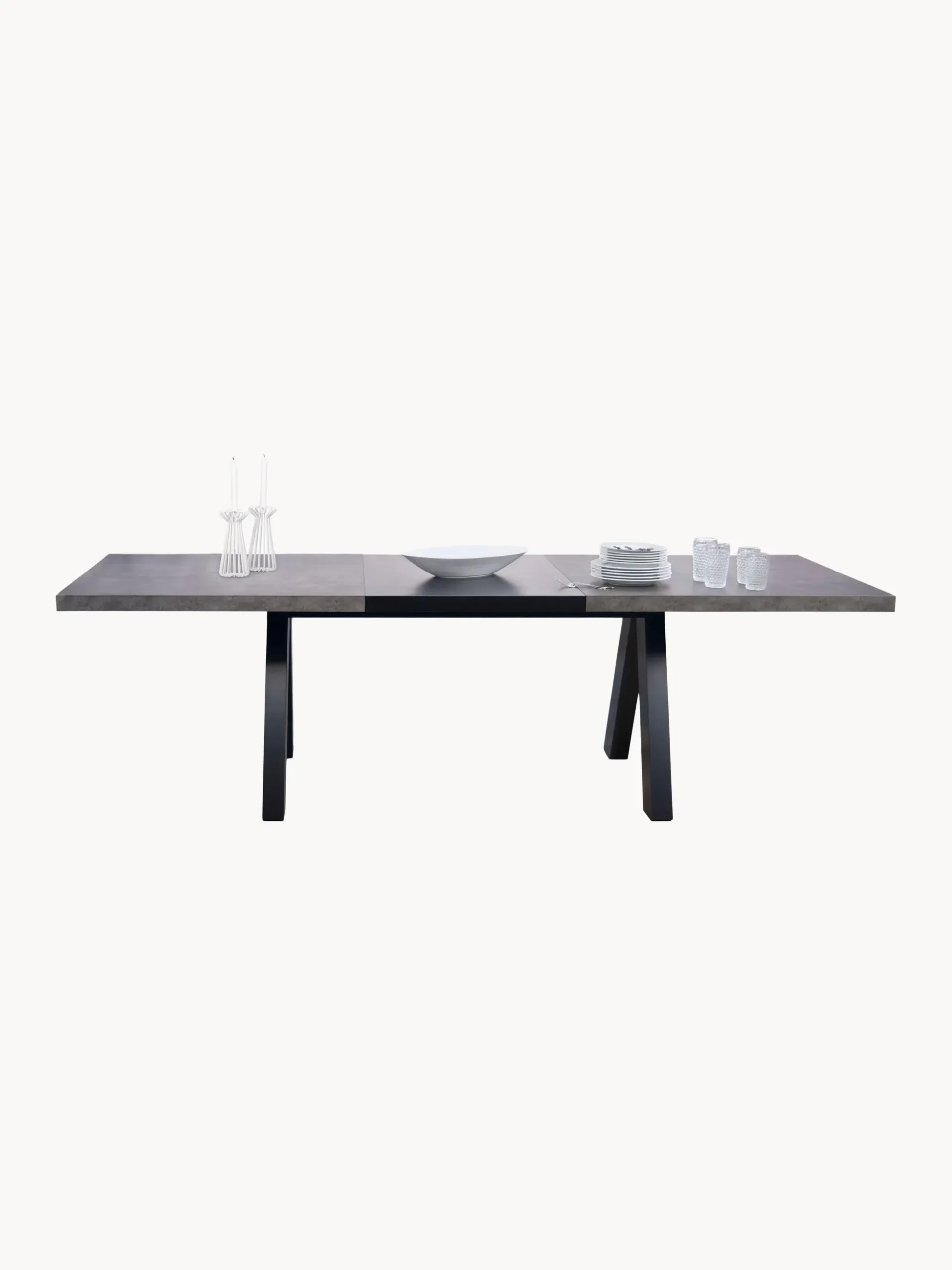 Tavolo allungabile effetto cemento Apex, 200-250 x 100 cm