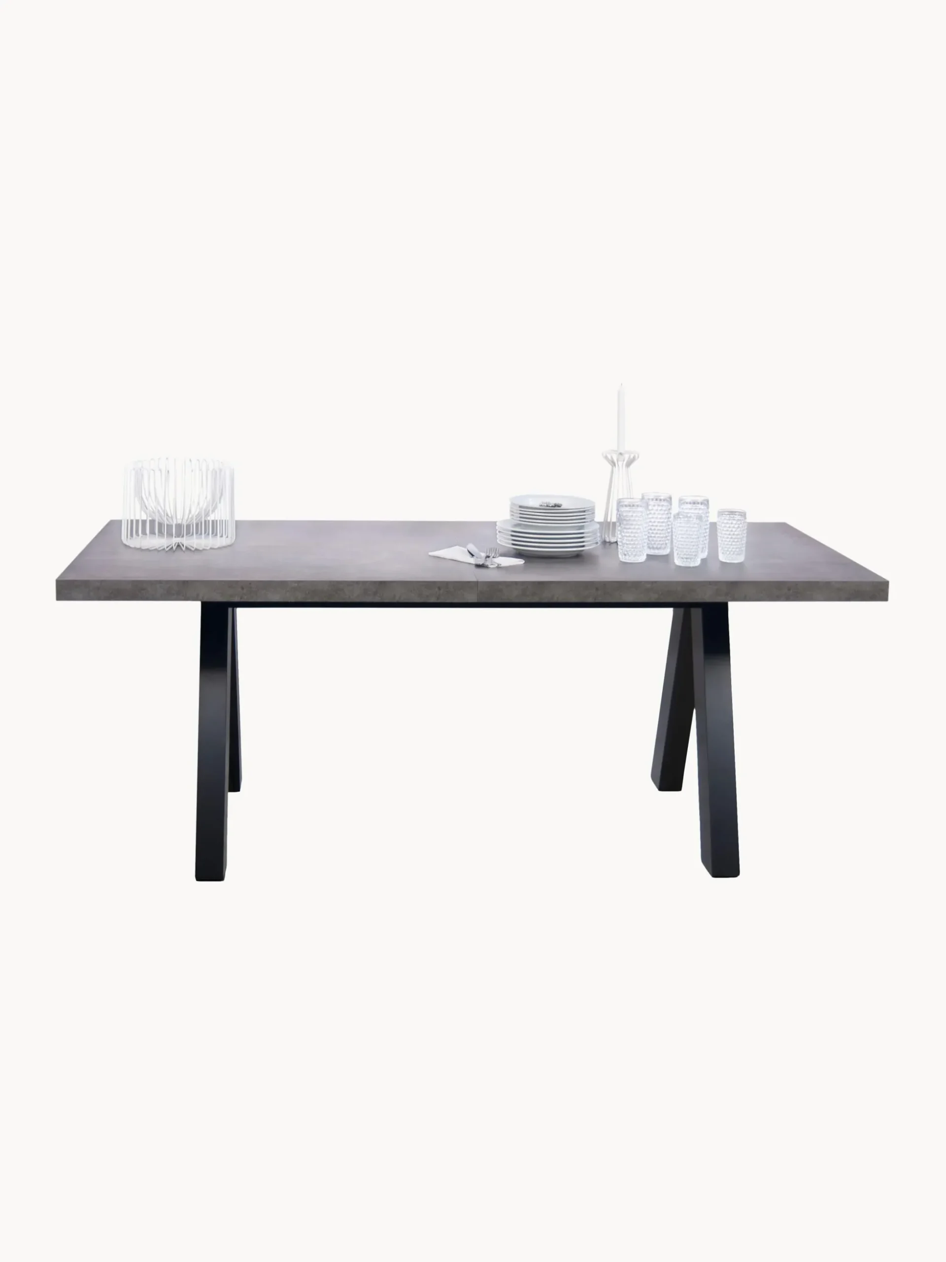 Tavolo allungabile effetto cemento Apex, 200-250 x 100 cm