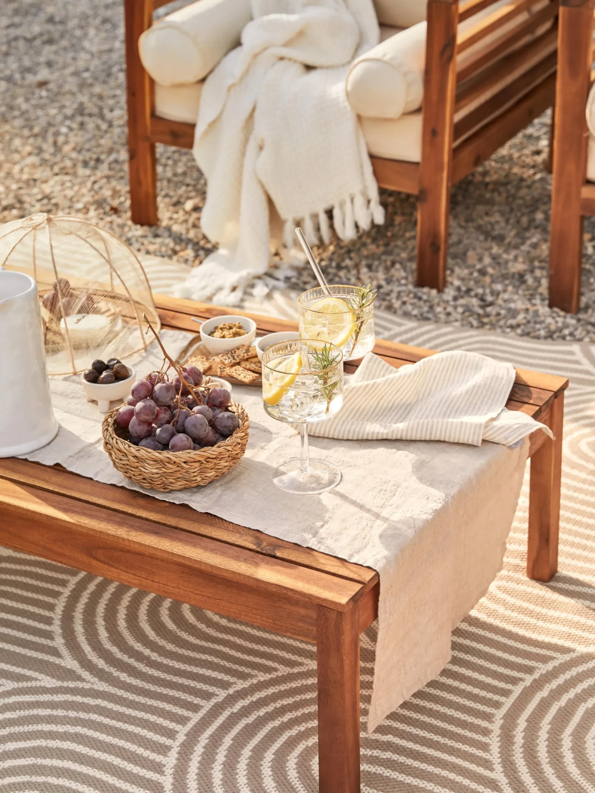 Tavolo da giardino in legno di acacia Bo, 100 x 60 cm