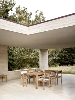 Tavolo da giardino in legno di teak AH901, 203 x 100 cm