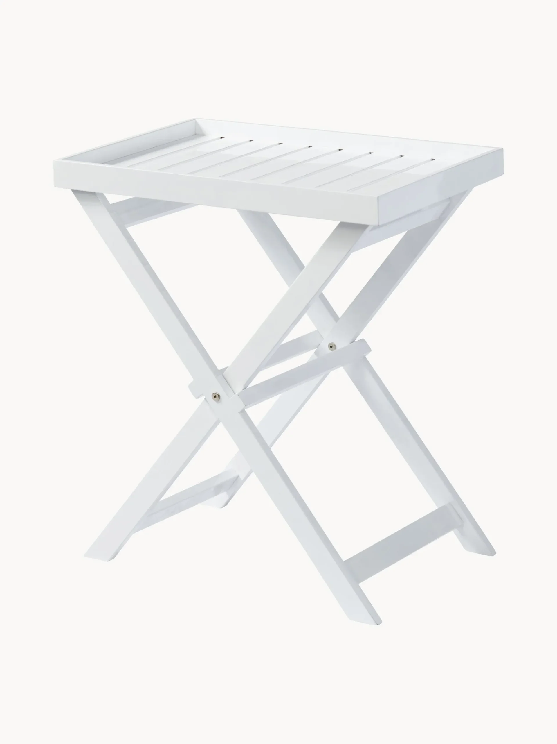 Tavolo da giardino pieghevole con vassoio rimovibile Glossy