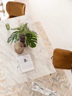 Tavolo da pranzo con piano in marmo Artistico, 160 x 90 cm