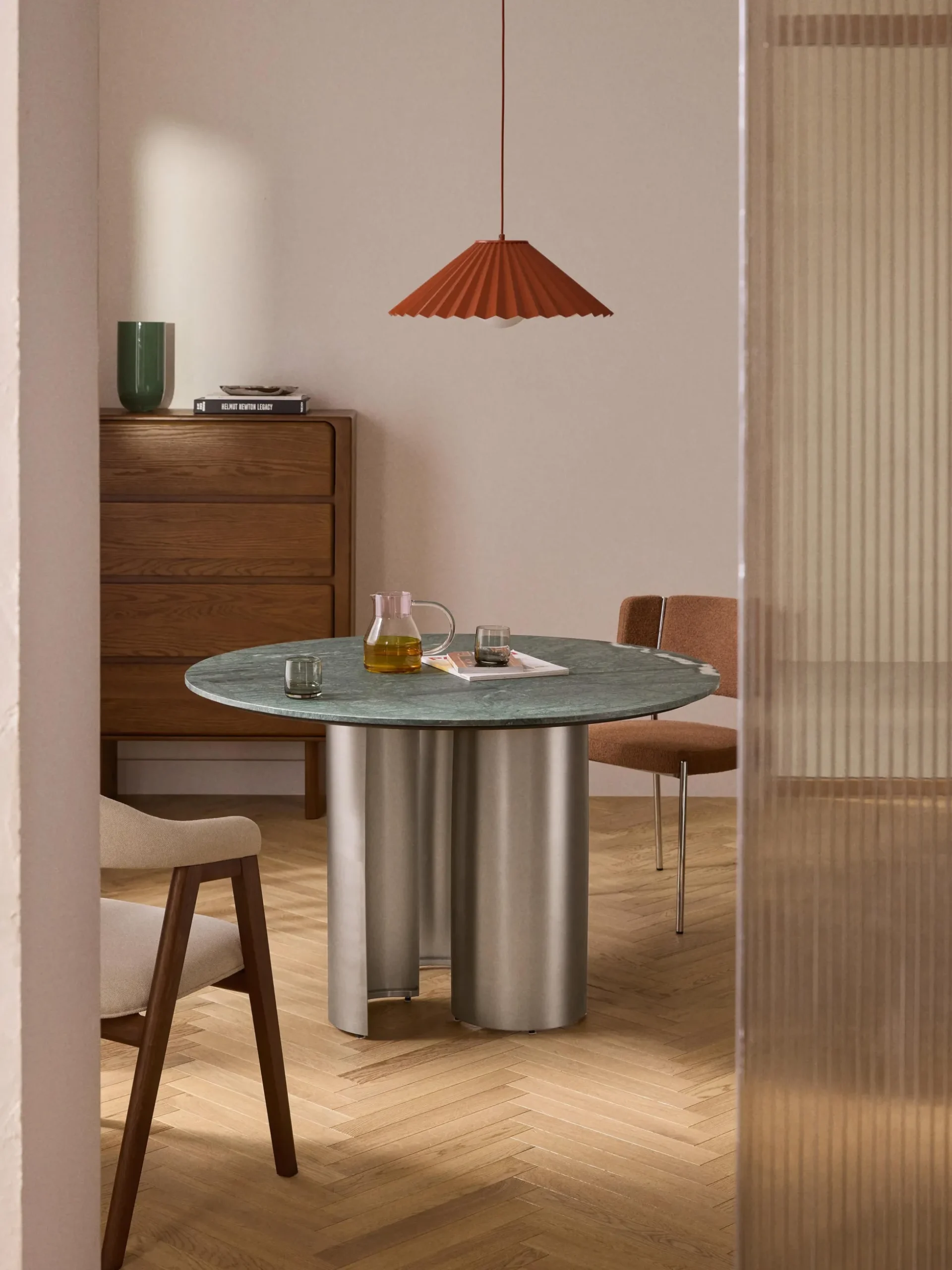 Tavolo da pranzo rotondo con piano in marmo Noam, Ø 120 cm