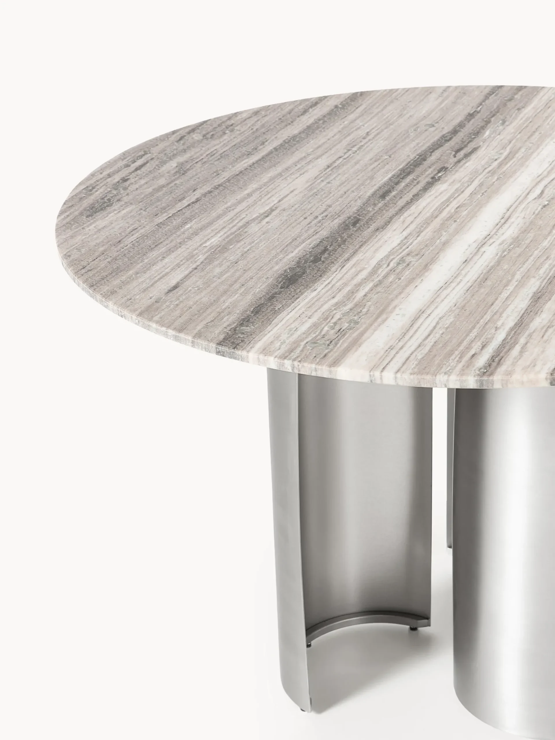 Tavolo da pranzo rotondo con piano in marmo Noam, Ø 120 cm