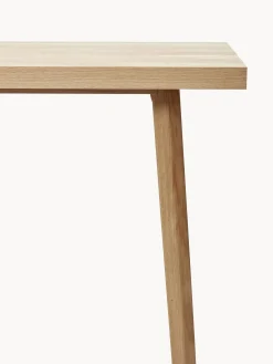 Tavolo in legno di quercia con motivo spina di pesce Herringbone, varie misure