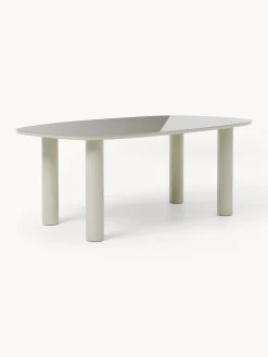 Tavolo organico con piano in vetro Beni, 200 x 110 cm