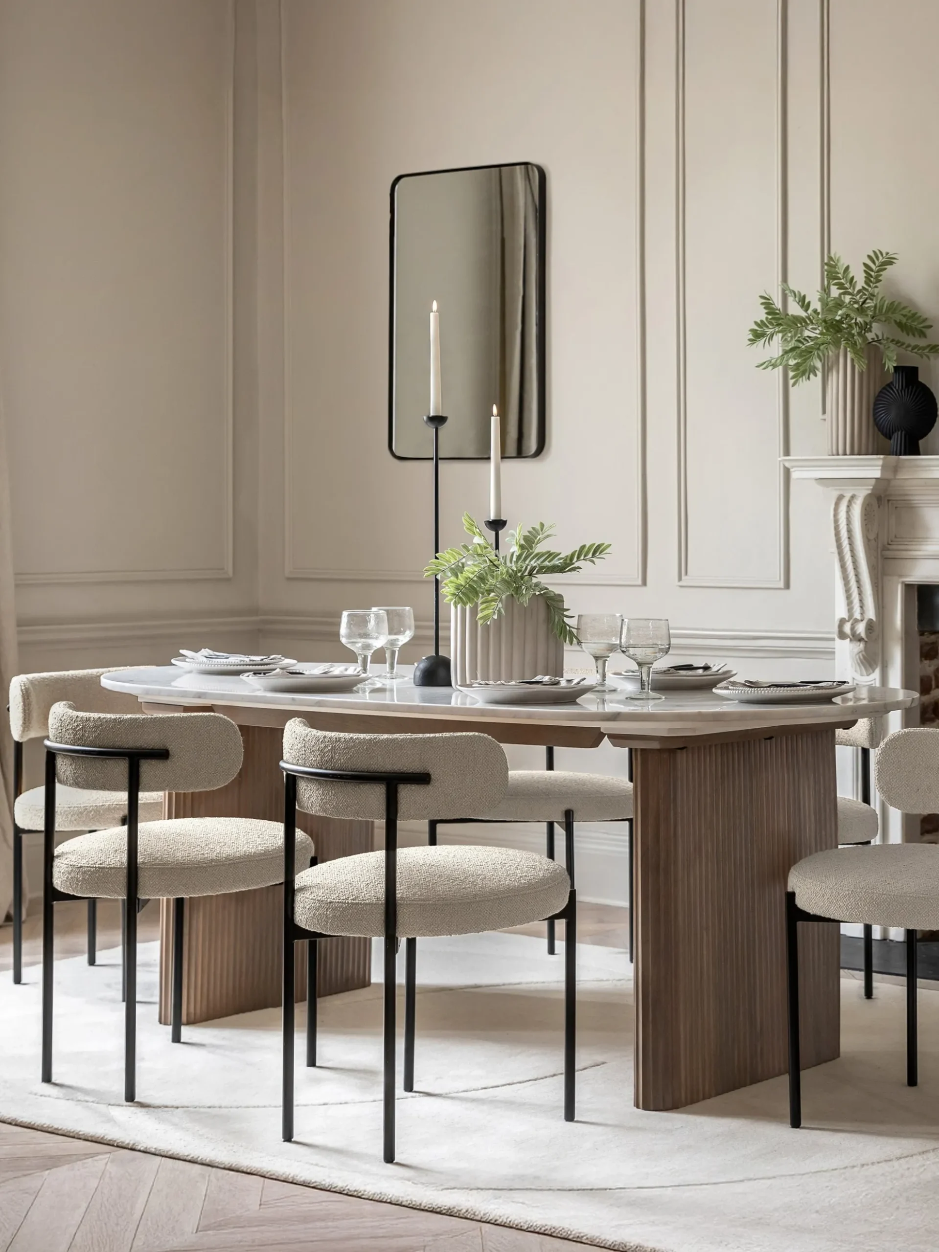 Tavolo ovale Marmo, 200 x 90 cm