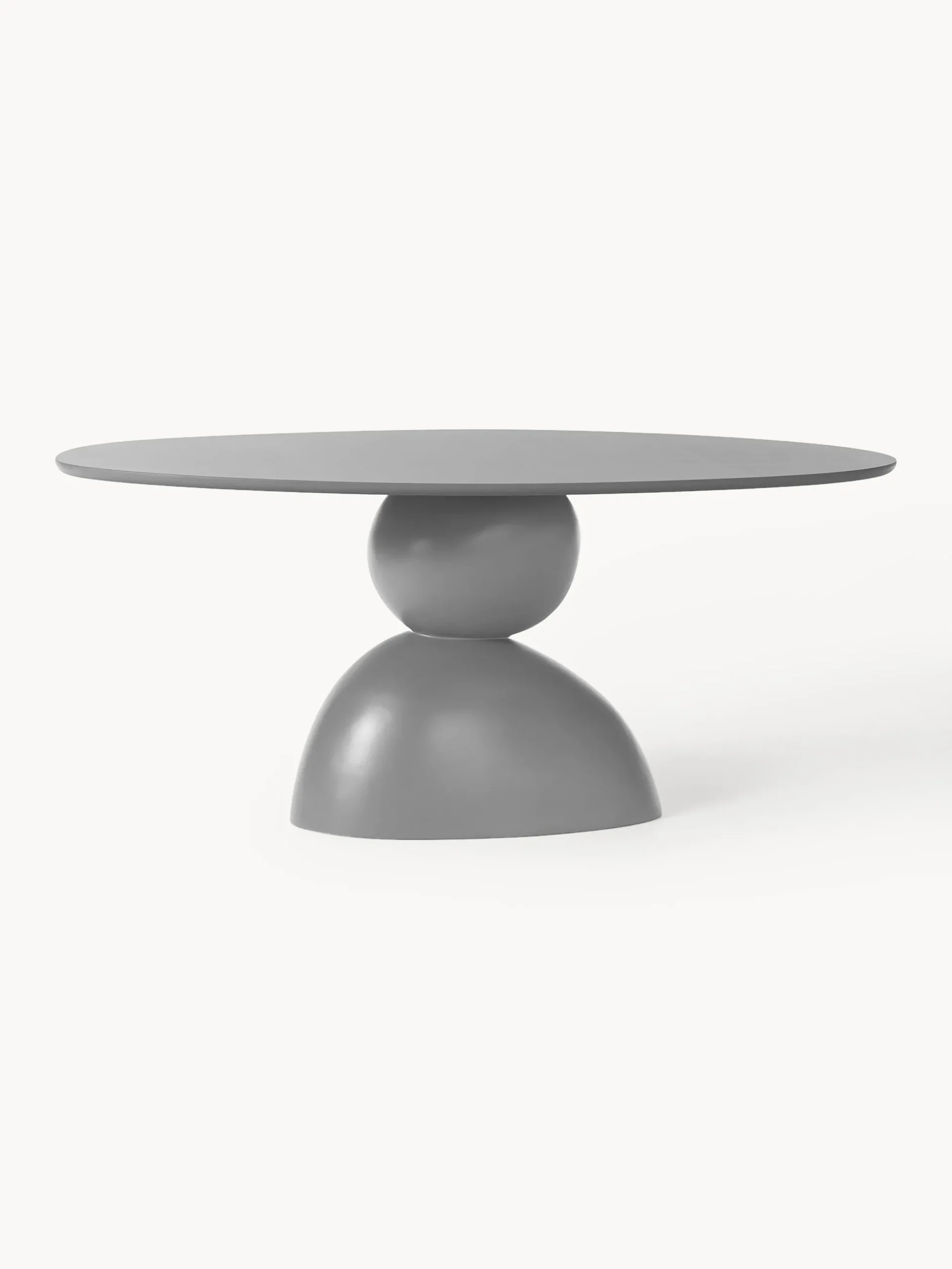 Tavolo ovale Sahra Grey, 180 x 90 cm