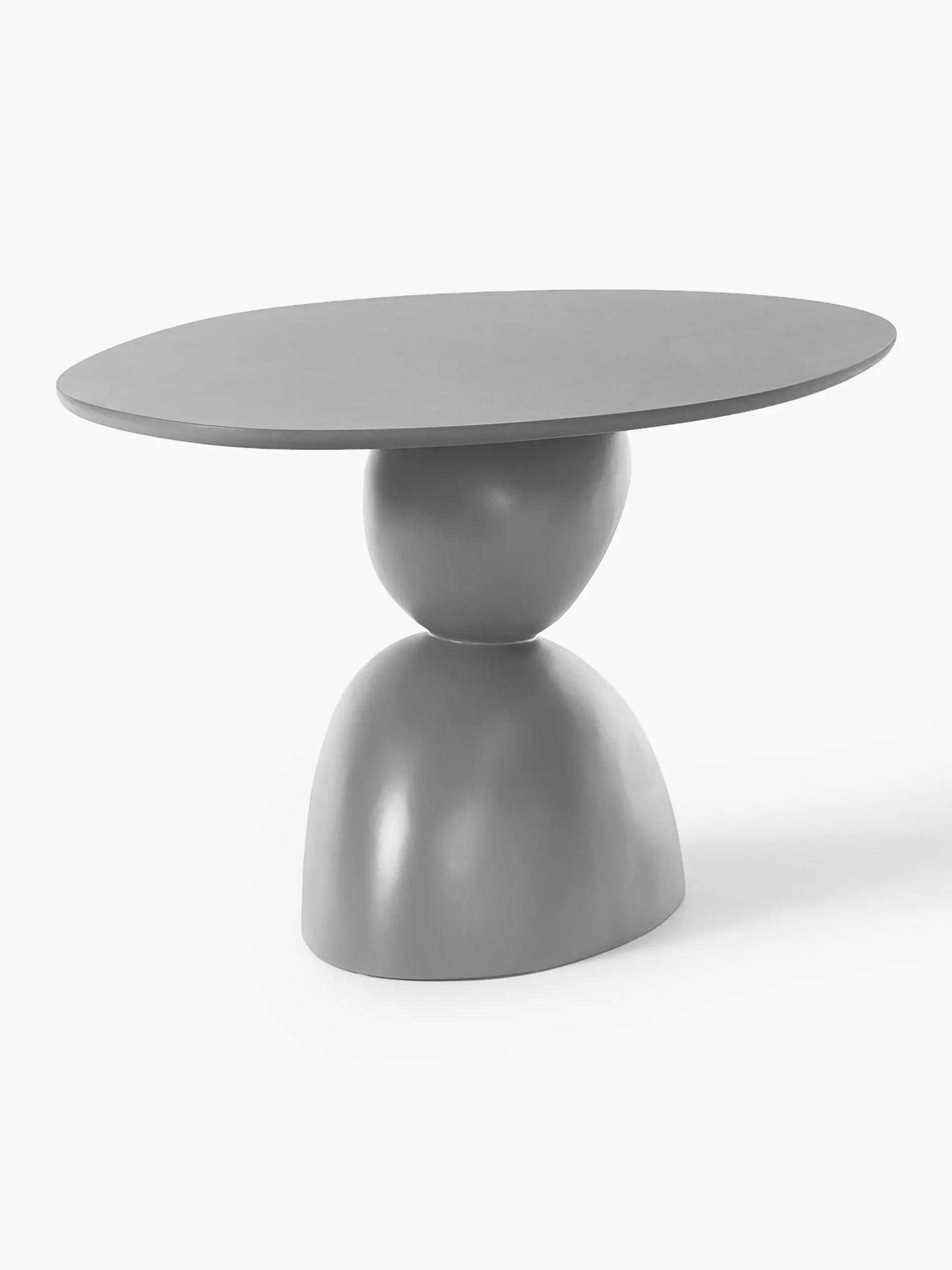Tavolo ovale Sahra Grey, 180 x 90 cm