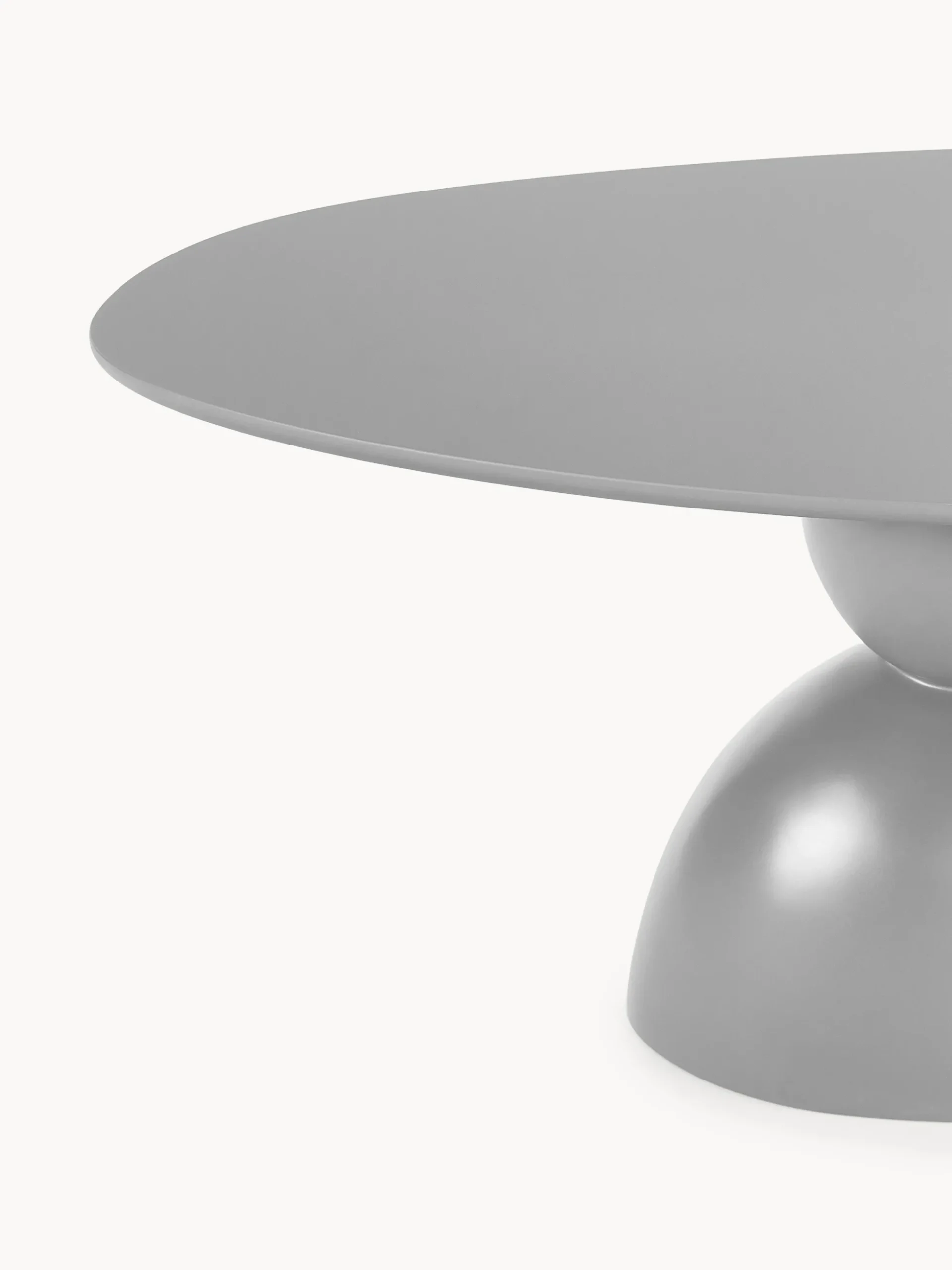 Tavolo ovale Sahra Grey, 180 x 90 cm